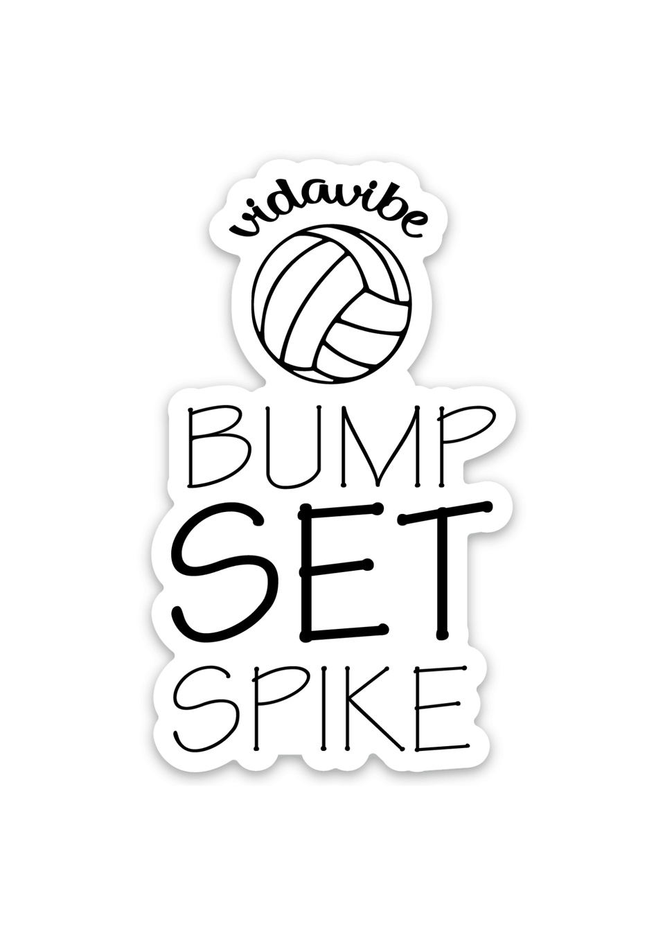 Bump Set Spike Volleyball Sticker